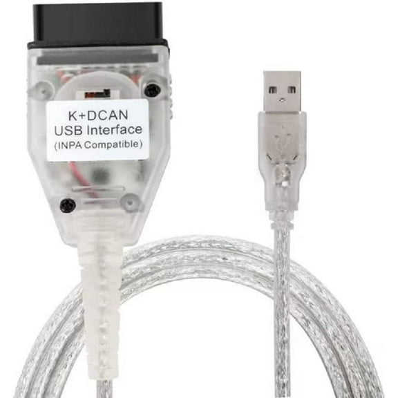 K+CAN Cable with Switch FT232RL K+D CAN USB Interface Cable Car Ediabas K+ Dcan USB OBD2 OBDii Diagnostic Scanner for BMW Work with NCS Expert Tool32
