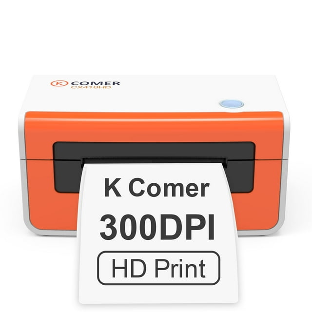 K COMER CX418HD 4x6 300DPI Thermal Label Printer for Shipping