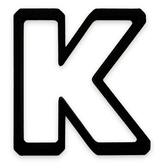 K Capital Block Letter Cookie Cutter with Easy Push Design (3.5 inch)