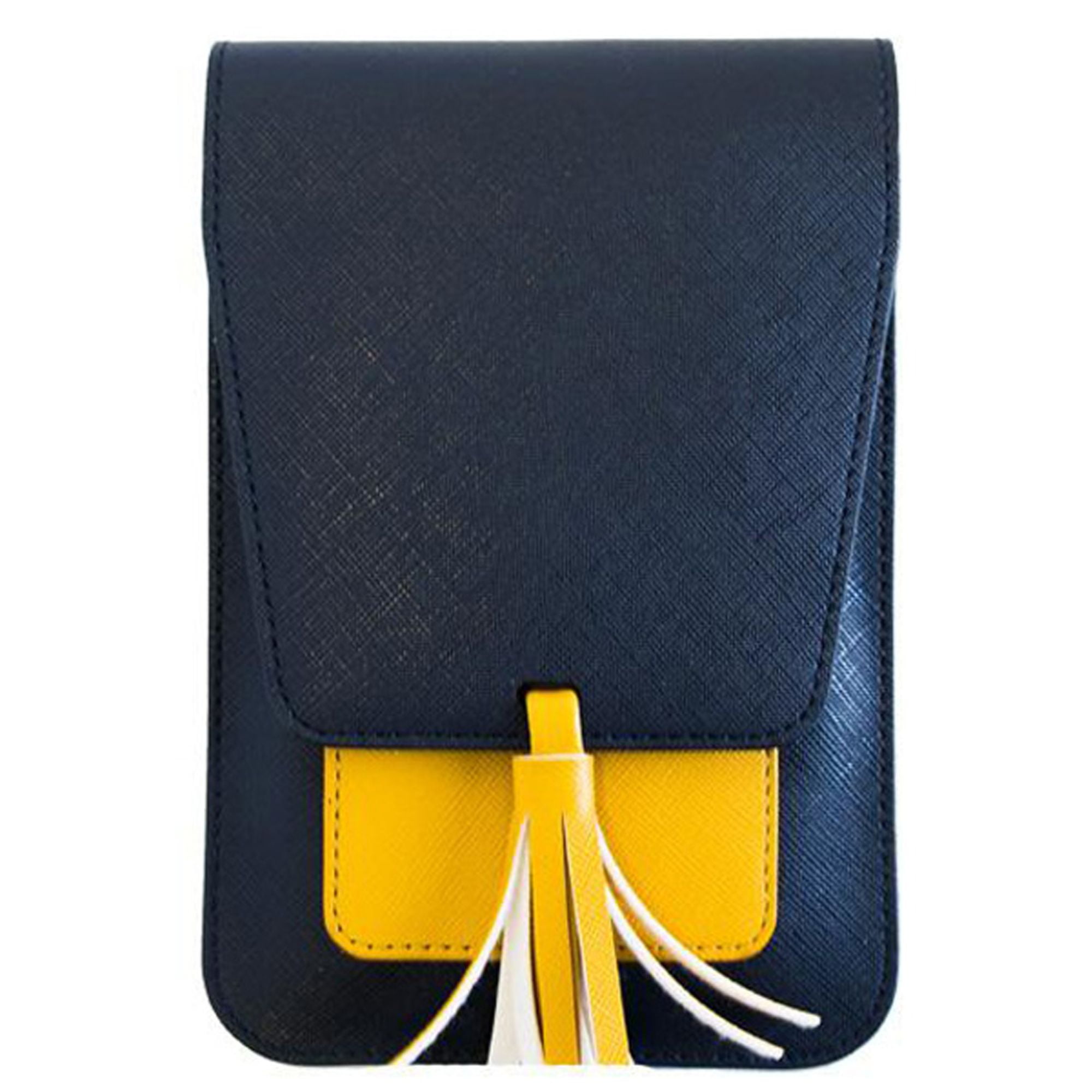 K. Carroll 7.5" Navy Blue and Yellow Fashionable Harper Crossbody Bag