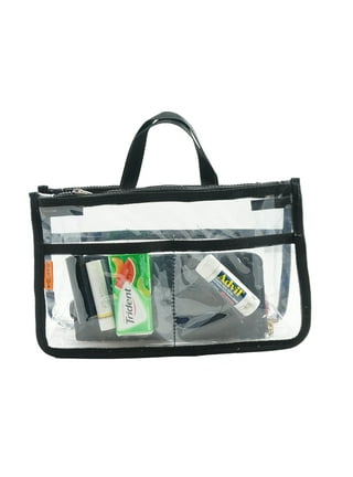 Hde Expandable 13 Pocket Handbag Insert Purse Organizer with Handles (Black)