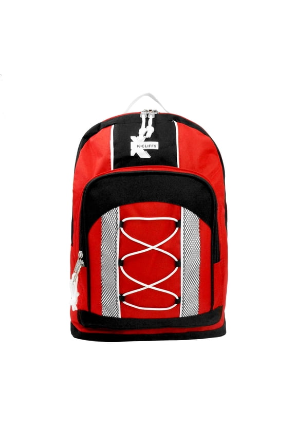 15" Lightweight Bungee Cord Red Backpack-30 PCS