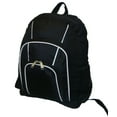 thumbnail image 1 of K-Cliffs 16" 100%  Rip-Stop Polyester Multi Pocket Unisex  School Backpack,  Black, 1 of 3