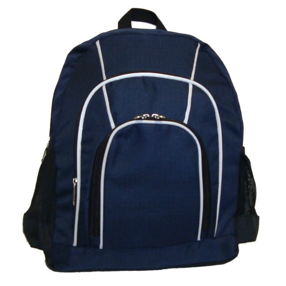 K-Cliffs 16" Unisex Rip-stop Multi Pocket School Backpack, Daypack,Navy