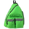 thumbnail image 1 of K-Cliffs 19 inch Unisex Reflective Sling Messenger Backpack Bright Green Student  Daypack, 1 of 6