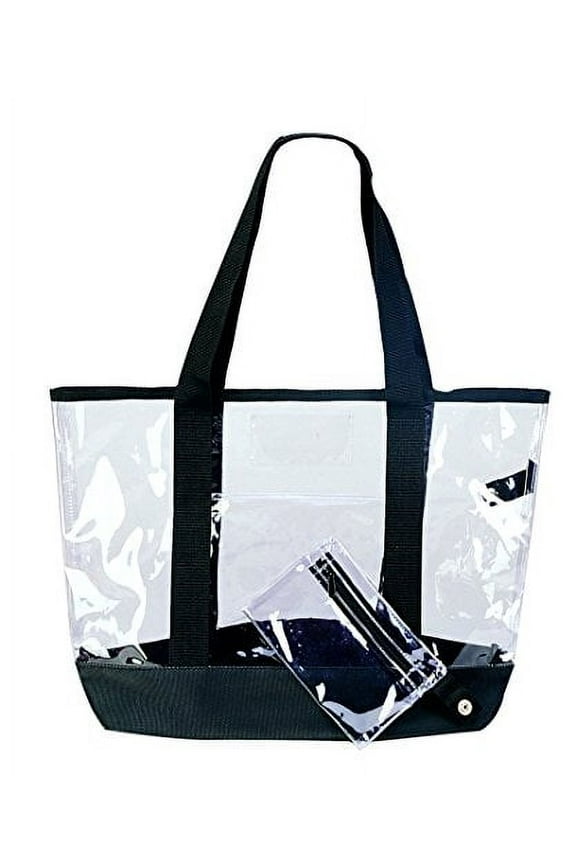 20 inch Clear Tote Bag Large Transparent Shopping Tote Unisex, All Age Dims: 20x14x6