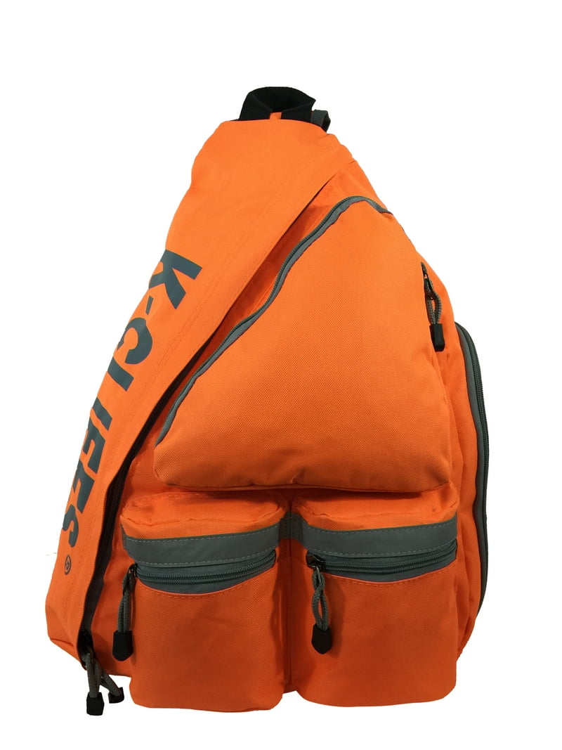 K-Cliffs 20 inch Unisex Reflective Sling Backpack Bright Orange