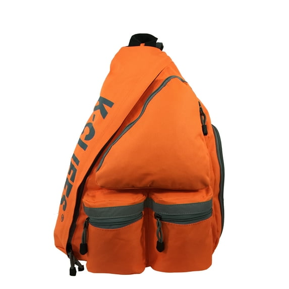K-Cliffs 20 inch Unisex Reflective Sling Backpack Bright Orange Student Bookbag Travel Daypack Safety