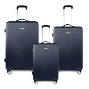 K-Cliffs 3pcs Luggage Set Expandable Hard Sided Travel Suitcases Lightweight ABS Spinner Navy Blue