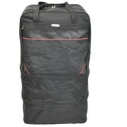 K-Cliffs 40 Inch Expandable Rolling Duffel, Collapsible Cargo Bag Upright Traveling Bag with Wheels Black