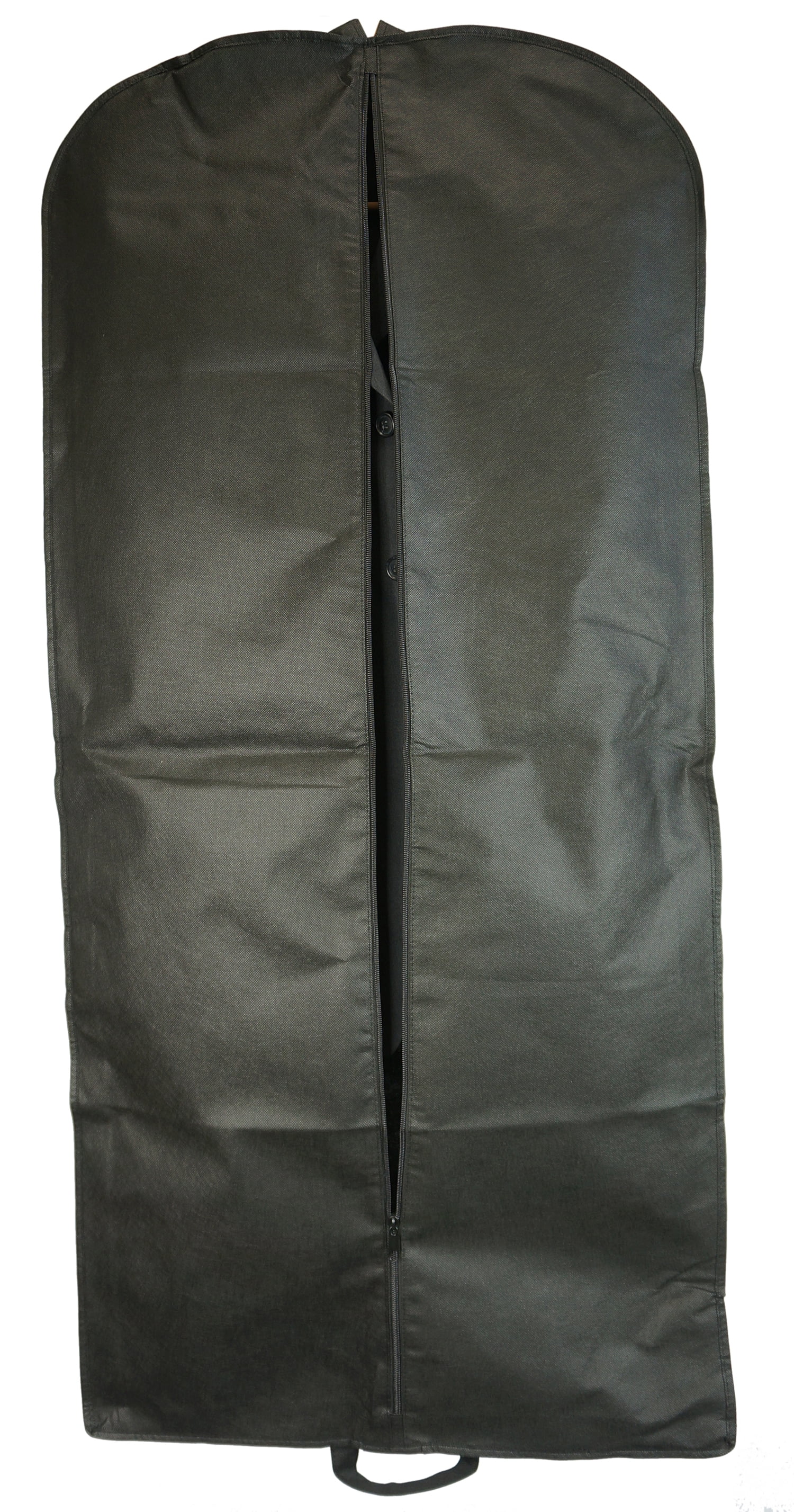K-Cliffs 48” Basic Garment Bag Cover for Dresses, Linens, and Suits, Black, Polyester