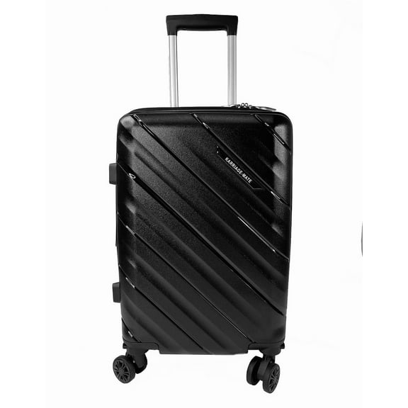 K-Cliffs Carry-On Suitcase Expandable Spinner 20" Lightweight Hand Carry Hardside Travel Luggage with 360° Dual Wheels Black