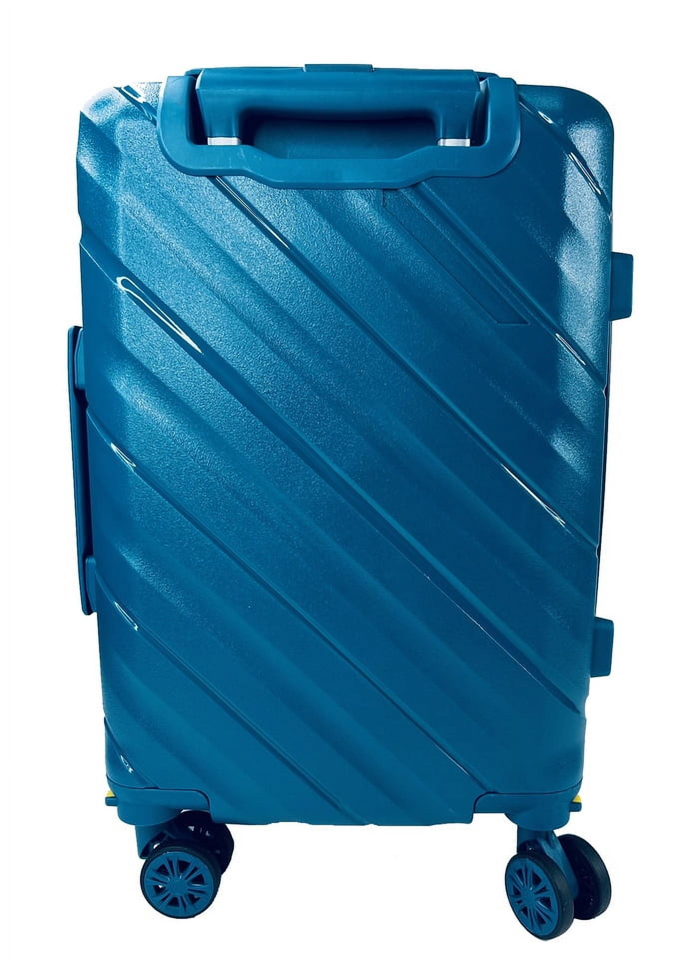 K-Cliffs Carry-On Suitcase Expandable Spinner 20" Lightweight Hand Carry Hardside Travel Luggage with 360° Dual Wheels Blue