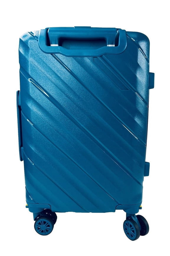 Carry-On Suitcase Expandable Spinner 20" Lightweight Hand Carry Hardside Travel Luggage with 360° Dual Wheels Blue