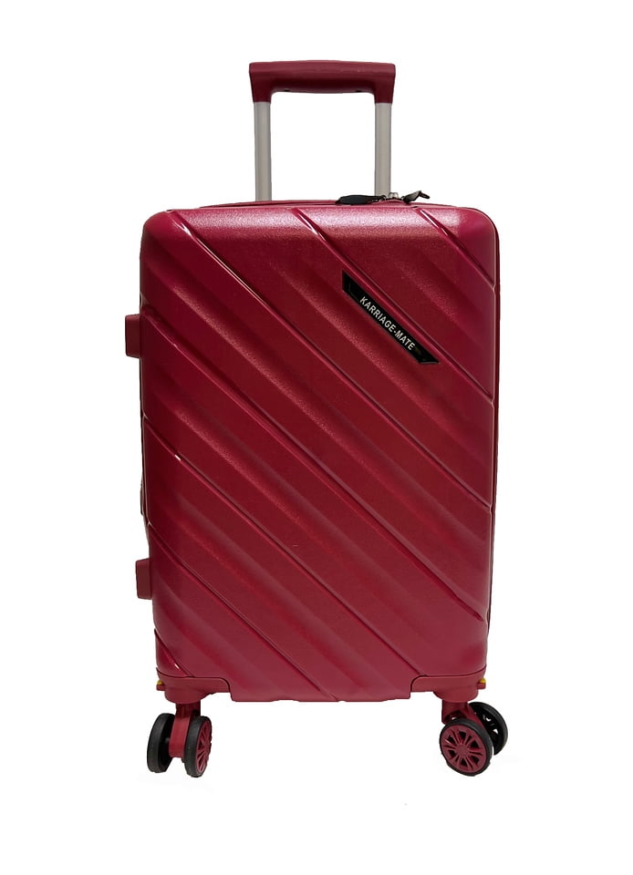 K-Cliffs Carry-On Suitcase Expandable Spinner 20" Lightweight Hand Carry Hardside Travel Luggage with 360° Dual Wheels Red