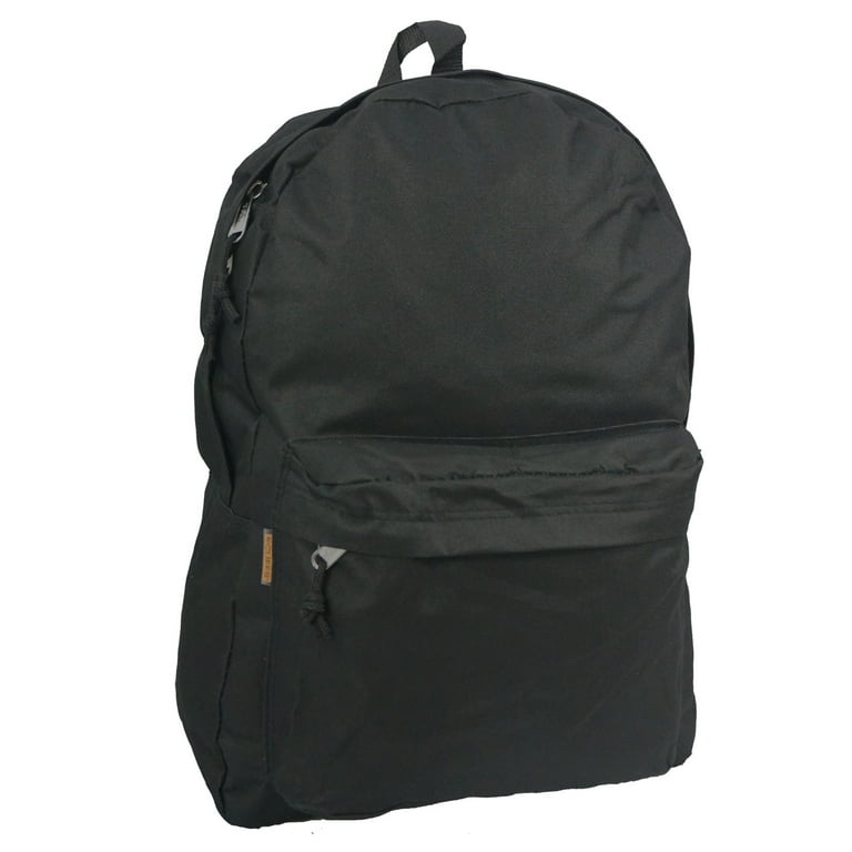 K Cliffs Case 36pc Classic 18 Basic School Backpack Simple Book Bag Casual Daypack with Curved Shoulder Straps Black Walmart