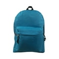 thumbnail image 1 of K-Cliffs Classic 16 inch Simple School Backpack Basic Bookbag  Daypack-Lake Blue, 1 of 1
