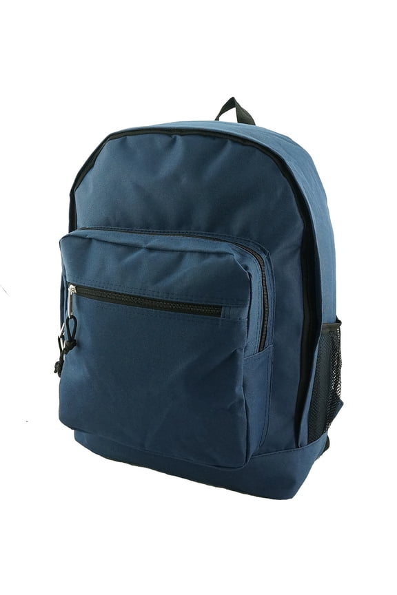 Classic 17.5" School Backpack Navy, Polyester, Teen-Adults,Unisex