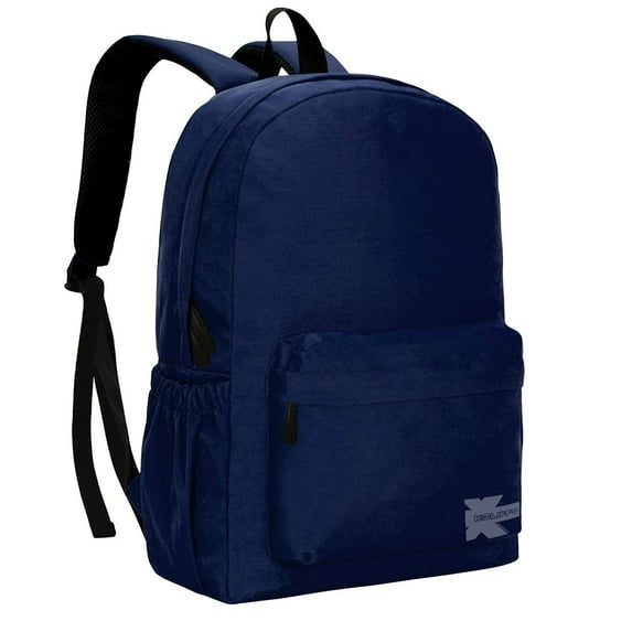 K-Cliffs Classic High Quality Basic Bookbag Simple Student School Bag Lightweight Water Resistant Durable Daypack Navy