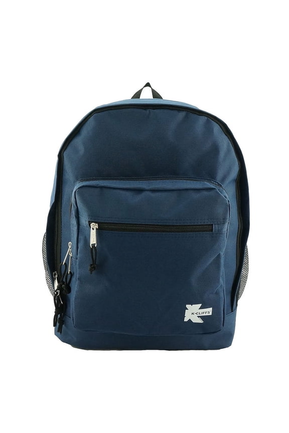 Classic Large Lightweight Durable 17" School Backpack 24pc Case Navy, Unisex, Polyester