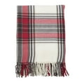 thumbnail image 1 of K-Cliffs - Classic Red Plaid Pattern Tassel Trim Throw Blanket 50 x 60 Inch, 1 of 3