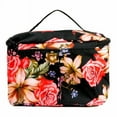 thumbnail image 1 of K-Cliffs Cute Rose Lily Patterned Portable Travel Organizing Cosmetic Makeup Bag for Women, 1 of 4