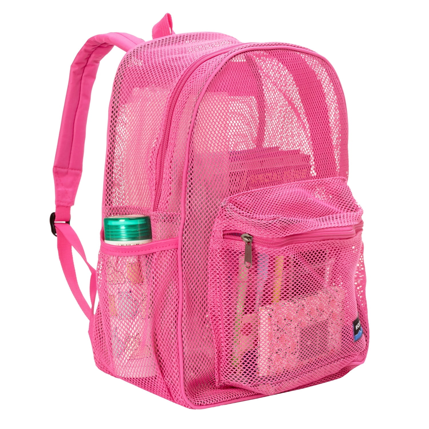 ★Wai Kei★ YK Mesh Two-Tone Backpack Pink YKBE01AC07-2 K-Cliffs Deluxe Mesh Backpack, Heavy Duty, Transparent, with