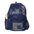 thumbnail image 1 of K-Cliffs Deluxe Mesh Backpack Heavy Duty Student Net Bookbag High Quality Simple Netting School Bag Durable Security See Through Daypack Navy Blue, 1 of 12