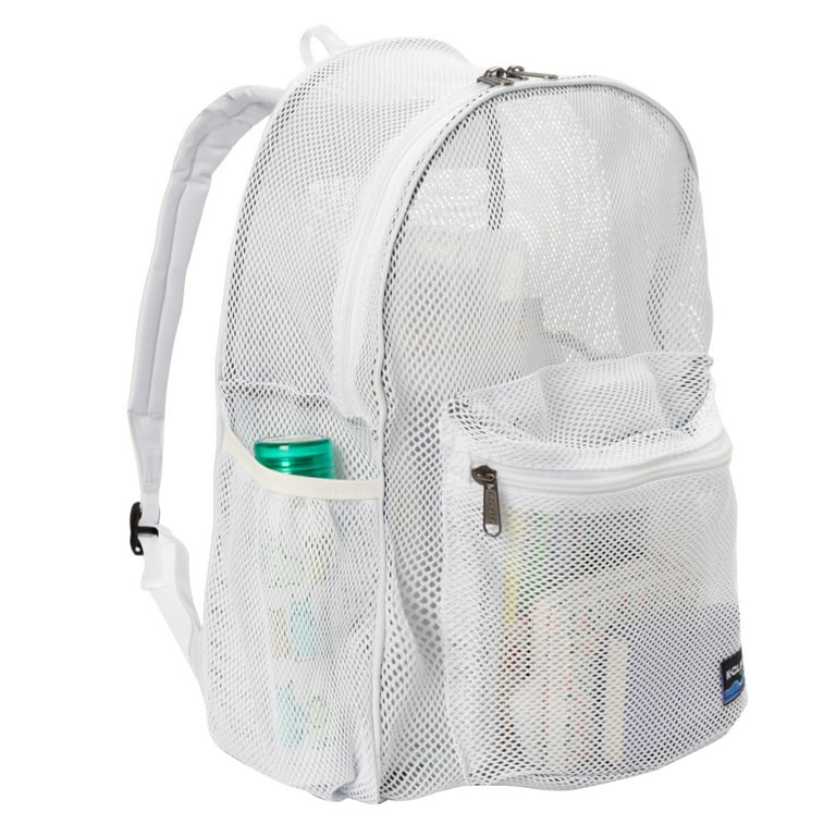 K-Cliffs Deluxe Mesh Backpack, Transparent, Multiple Compartments