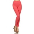 thumbnail image 1 of K-Cliffs Heather Color Fleece Leggings [Athleisure Pants], One Size Fits Most, Coral, Women, 1 of 5