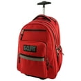 thumbnail image 1 of K-Cliffs Heavy Duty 17.5" Rolling Backpack w/Safety Reflective Stripe Red, Teen- Adult Unisex, 1 of 9