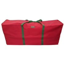 K-Cliffs Heavy Duty Christmas Tree Storage Bag Fit up to 6 Foot Artificial Tree Holiday Red Large 48"x15"x20"