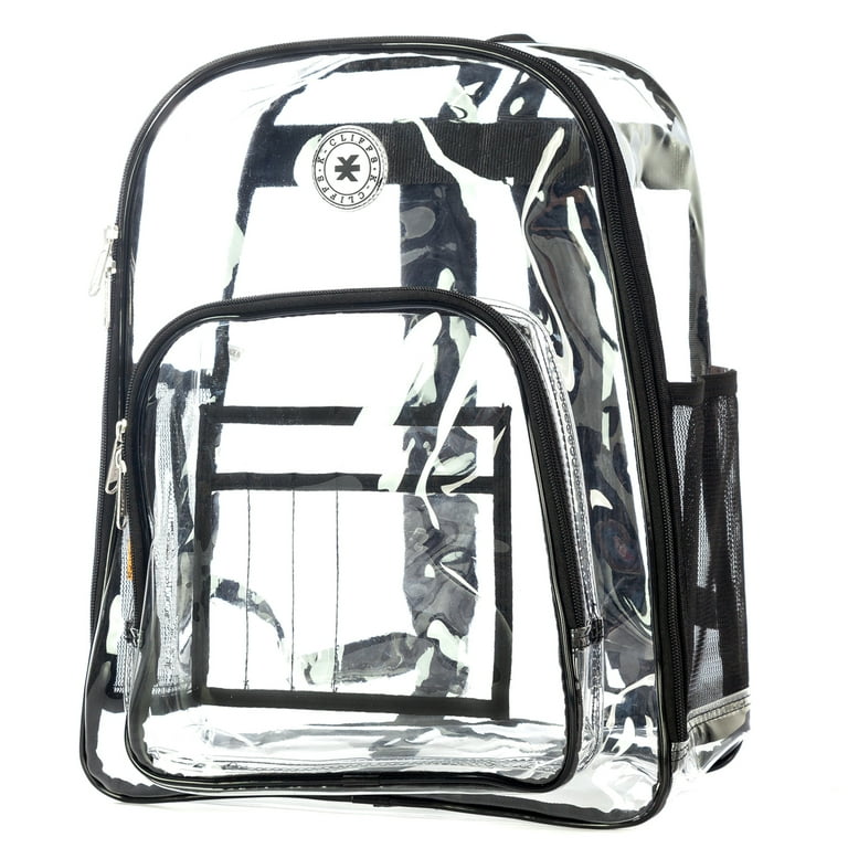 Heavy Duty Clear Transparent Backpack See Through Book-bag