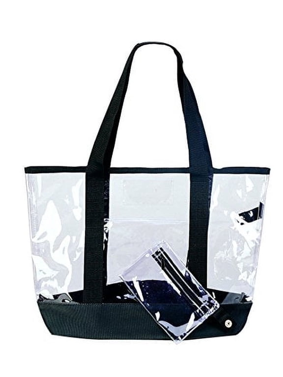 Heavy Duty Clear Tote Quality See Through Messenger Work Bag Durable Transparent PVC
