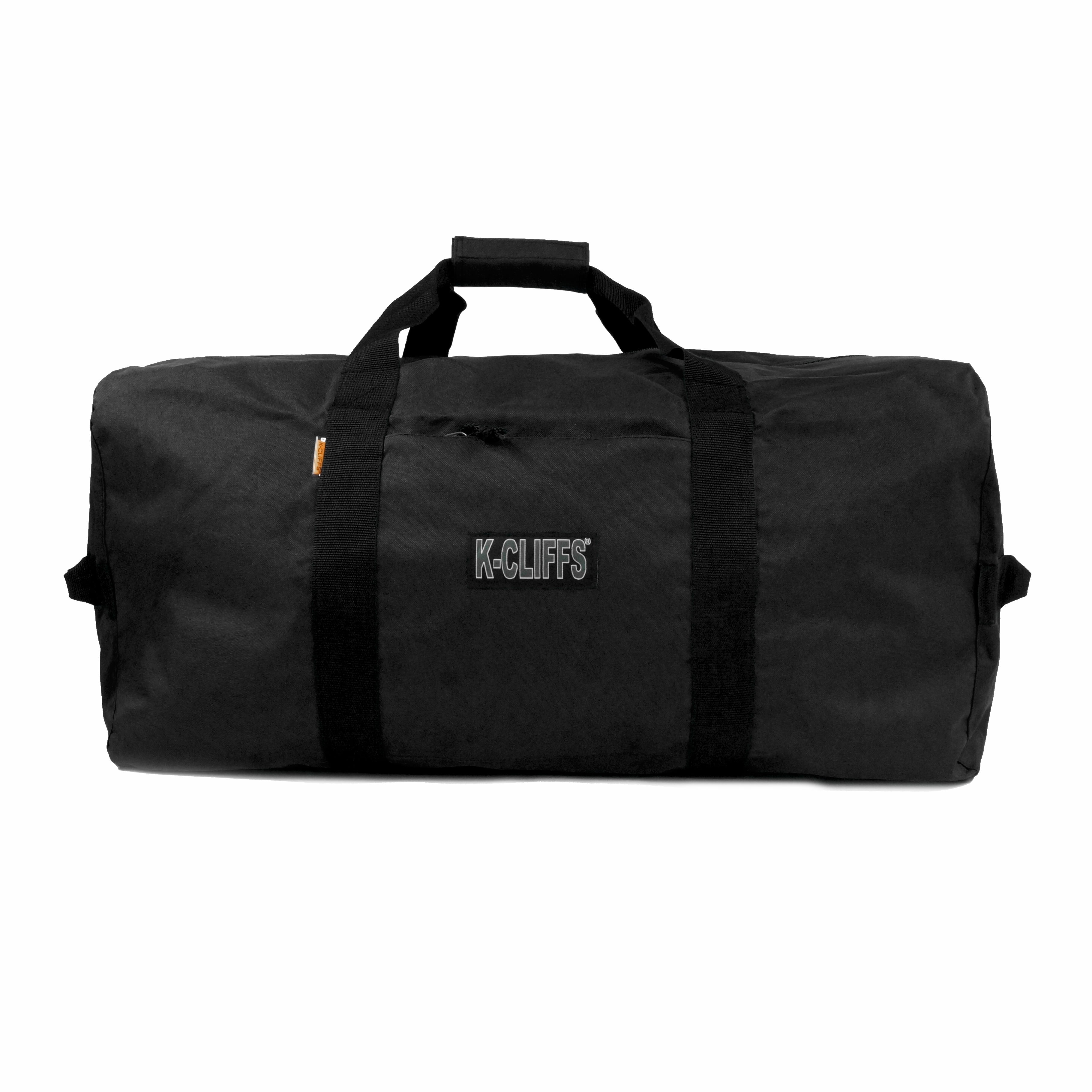 K-Cliffs Heavy Duty Large Sports Duffel Bag for Travel and Gym, Black, 42-inch