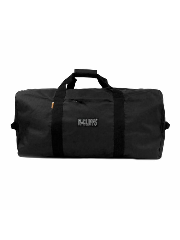 Heavy Duty Large Sports Duffel Bag for Travel and Gym, Black, 42-inch