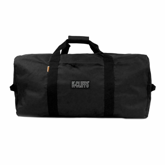 K-Cliffs Heavy Duty Large Sports Duffel Bag for Travel and Gym, Black, 42-inch