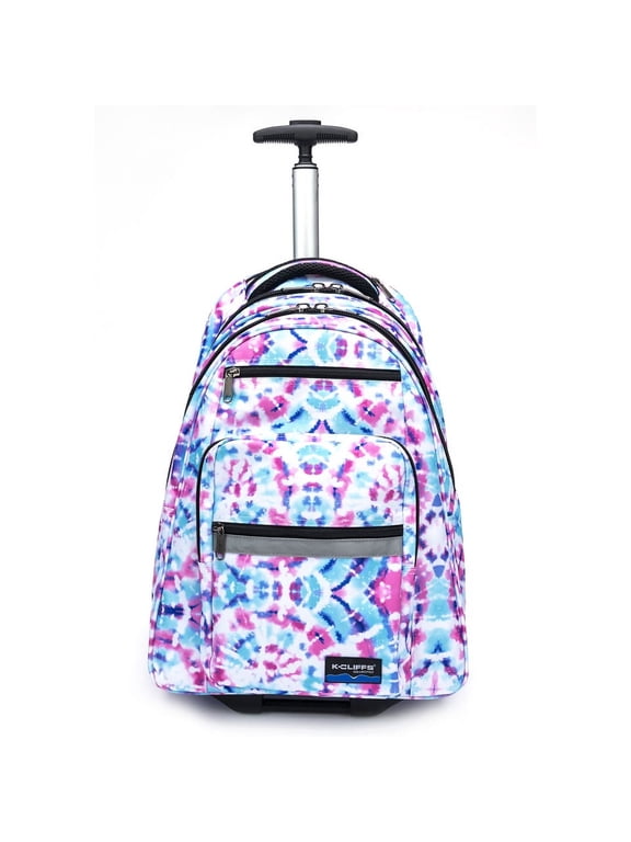Heavy Duty Rolling School Backpack, Traveling Book bag Pastel, Unisex, Teen-Adult