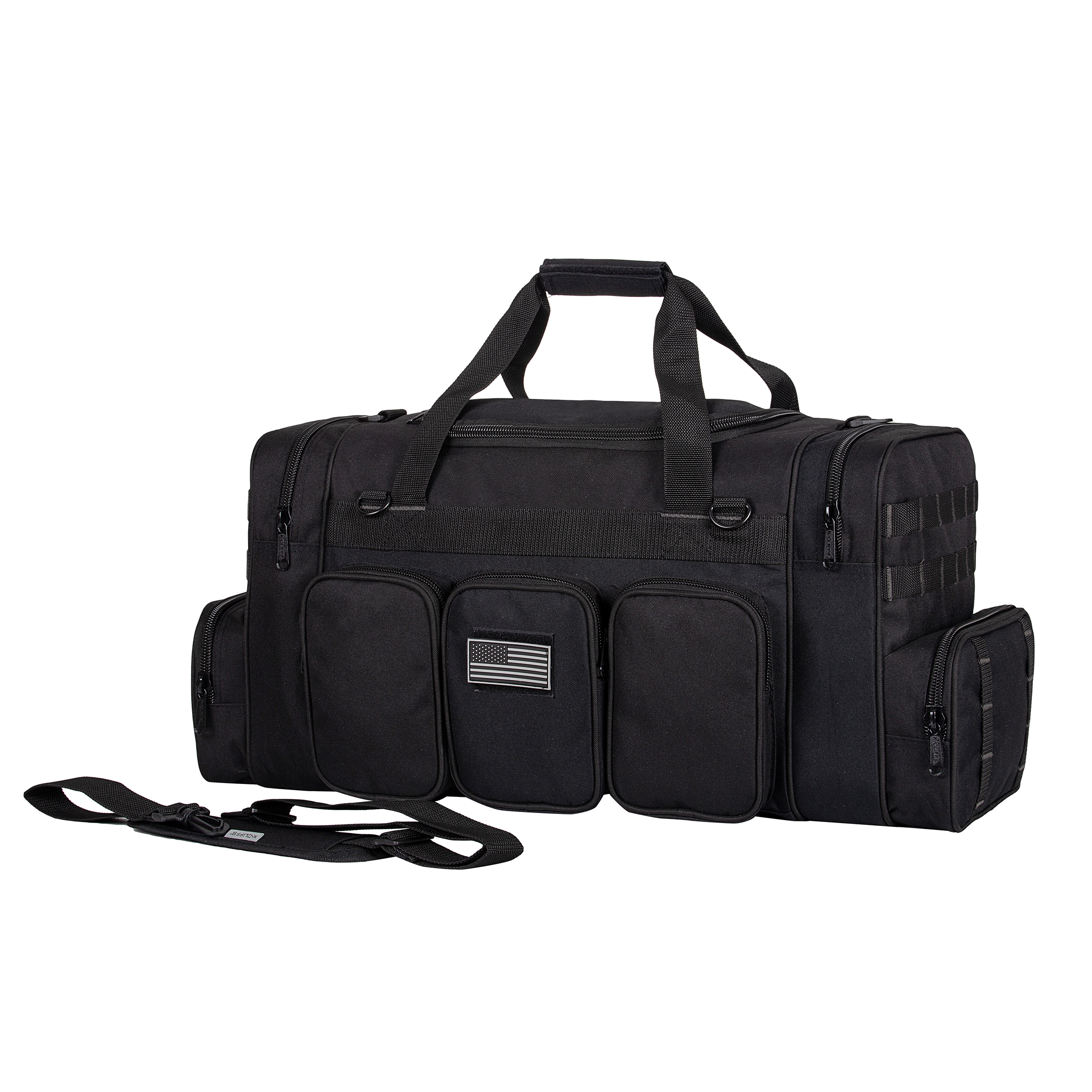 K-Cliffs Heavy Duty Duffel Sports Gear Gym Tote Outdoor Range Equpment Bag Durable Quality Travel Weekender Medium 27 inch Black