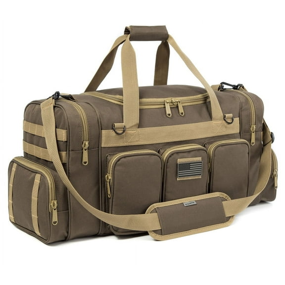 K-Cliffs Heavy Duty Duffel Sports Gear Gym Tote Outdoor Range Equpment Bag High Quality Travel Weekender Medium 27 inch Khaki