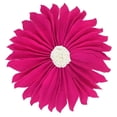 thumbnail image 1 of K-Cliffs Home décor Handmade 3D Small Flower Round Decorative Throw Pillow Case, Color Fuchsia, 1 of 3