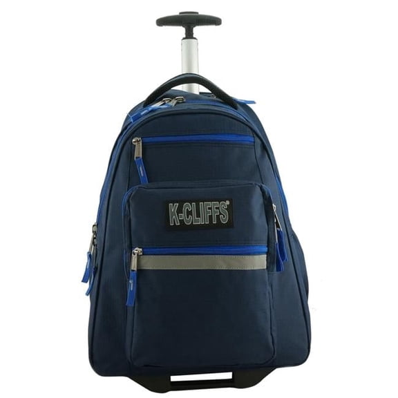 K-Cliffs LM221-royal Rolling Backpack School Backpacks with Wheels & Multiple Pockets, Royal