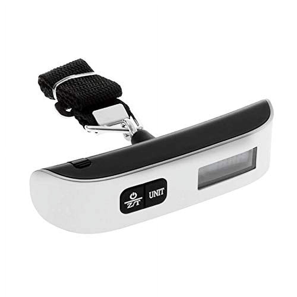 K-Cliffs Luggage Scale Digital Hanging Travel Baggage Mini Handheld Weight Silver 2 Pcs