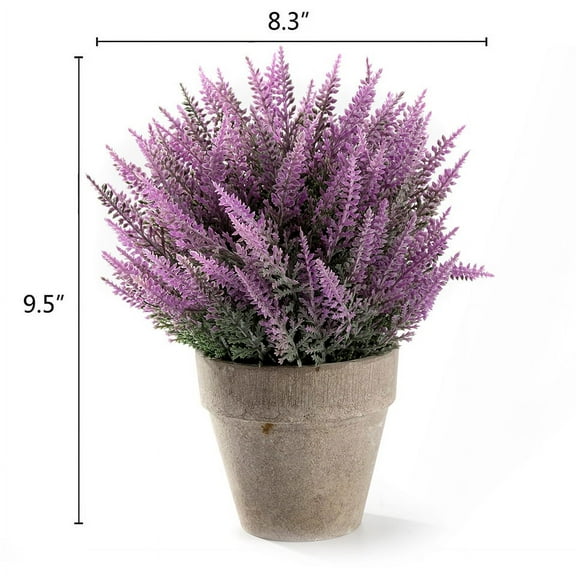 K-Cliffs Mini Artificial Provence Lavender Arrangement in a Gray Pot