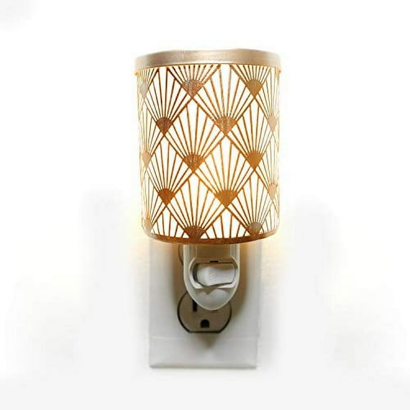 K-Cliffs Peacock Rose Gold Plug-in Fragrance Warmer Diffuser for Scented Wax Cubes & Essential Oils