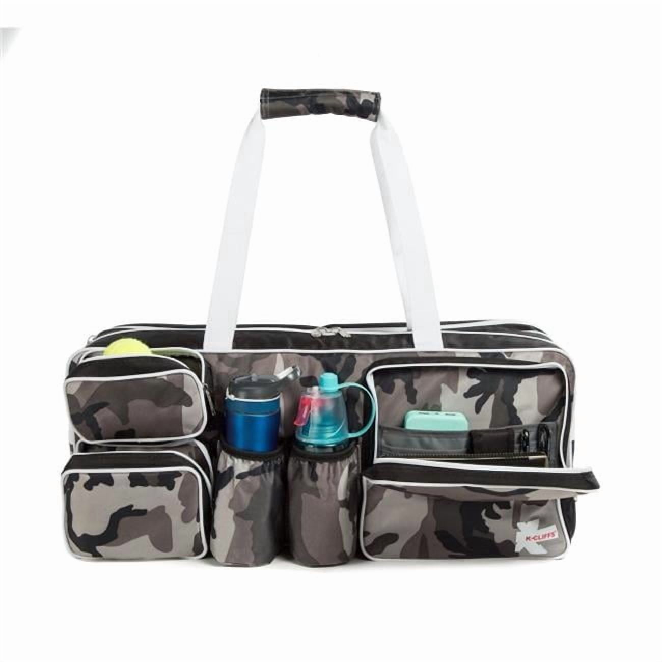 K-Cliffs RT124-camo Extra Large Tennis Racket Bag with Deluxe Ballistic Nylon, Shoe Compartment, Camo