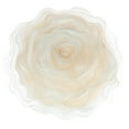 thumbnail image 1 of K-Cliffs Ruffled Rose Decorative Pillow Throw Deluxe Flower Shape Chiffon Couch Bed Sofa Cushion Round 16", Champagne, 1 of 6