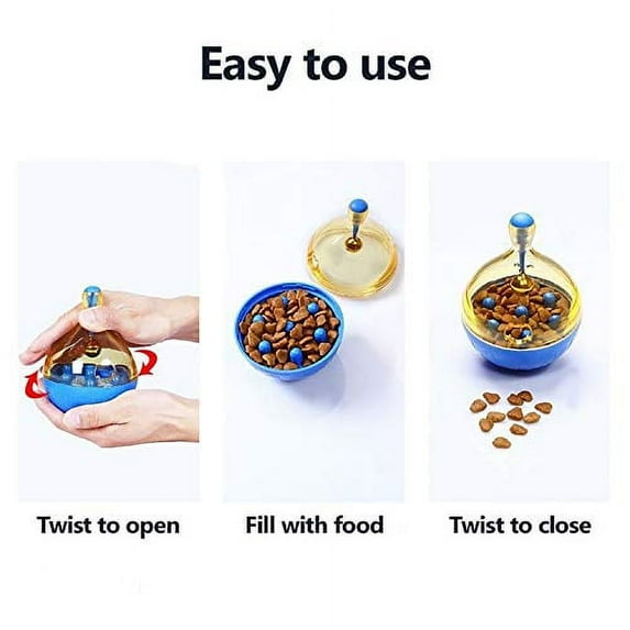 K-Cliffs Slow Feeder Pet Exercise Toy for Small Animals, Cat, Dog, Increase IQ, Interactive Portion Control, Royal Blue, Plastic