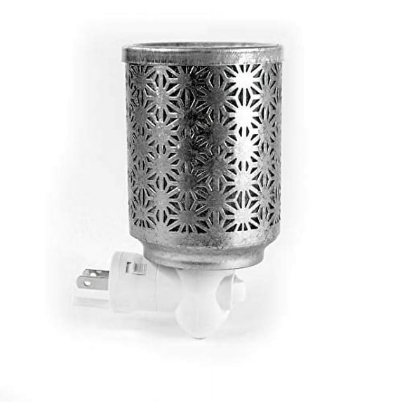 K-Cliffs Sun Vintage Silver Plug-in Fragrance Warmer Diffuser for Scented Wax Cubes & Essential Oils,