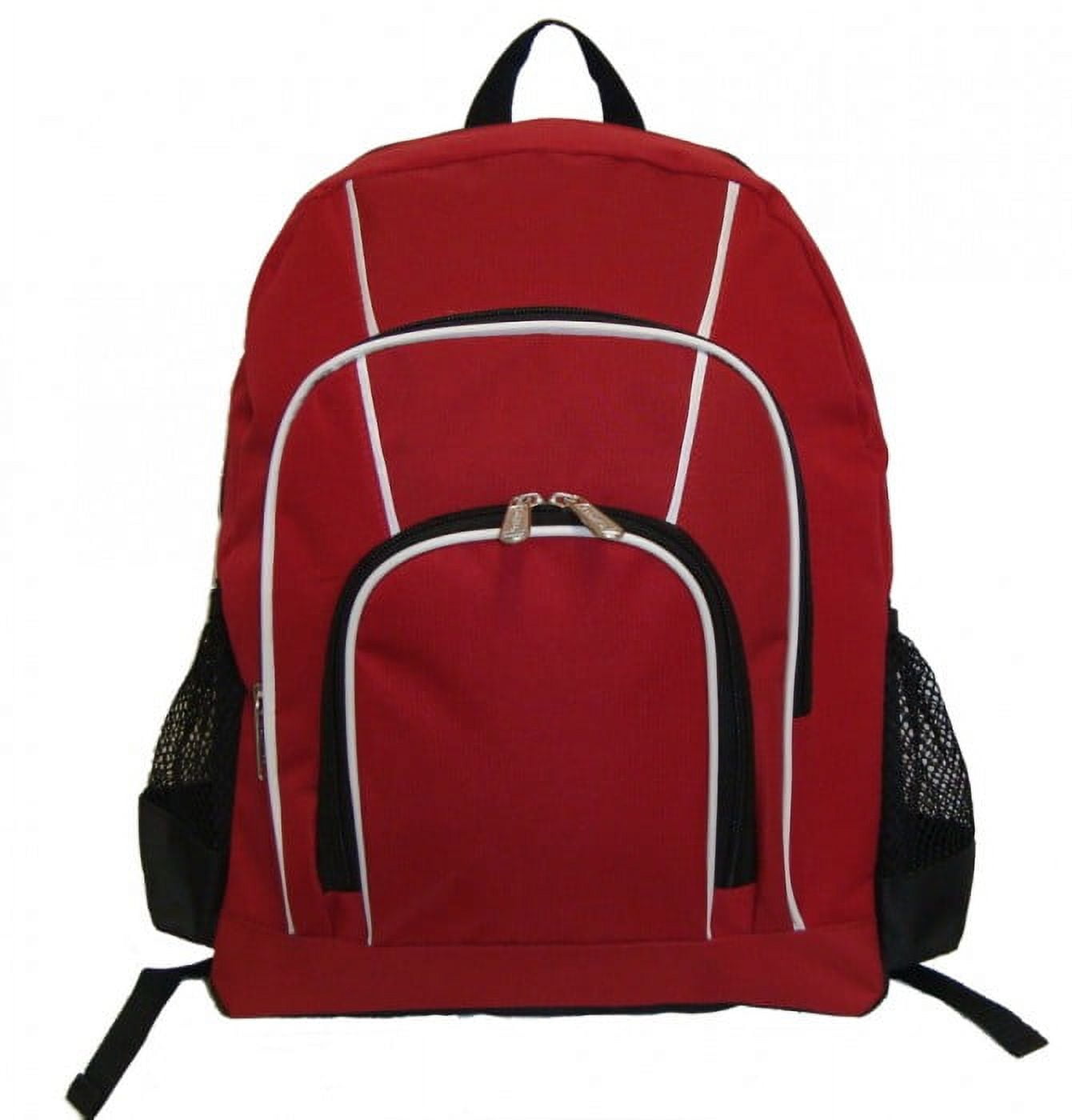K-Cliffs Unisex 16" Multi Pocket School Backpack, Daypack. Teen-Adult, Color; Red, 100% Polyester